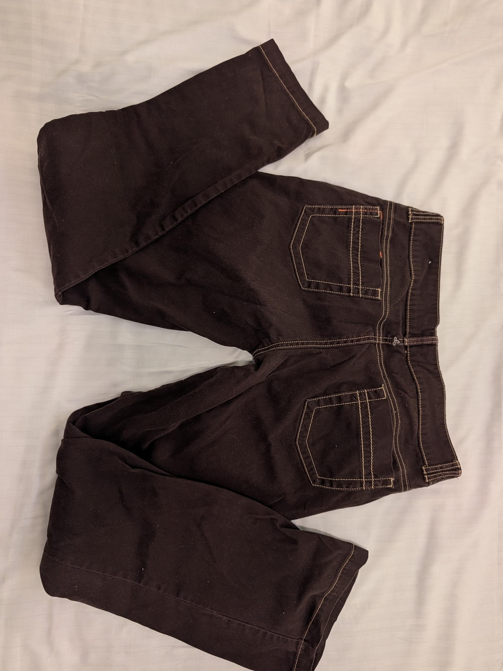 Prana Lightweight Cotton Lowrise Bootcut Y2K Jeans with Contrast Stitching